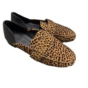 1. State Brown and Black Slip-On Loafers with Animal Print